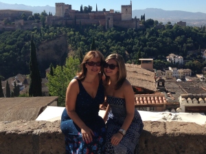 With Mummy at San Nicolas, my first weekend in Granada. 